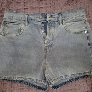 Etica Light Blue Jean Shorts